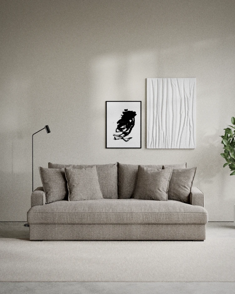 Mila - 3-sits soffa, hel dyna - inspiration