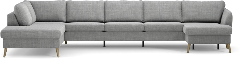 County - 4-sits soffa med divan vänster och schäslong höger - Grå
