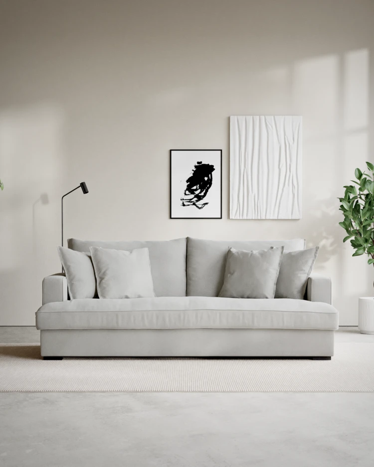 Mila - 3-sits soffa, hel dyna - inspiration
