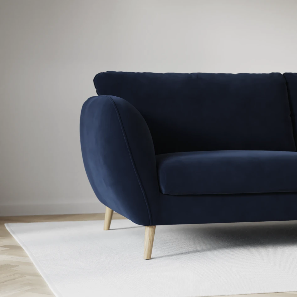 Madison - 2-sits soffa med divan vänster och schäslong höger - Blå