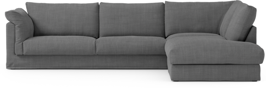 Cherrie Klädsel - Klädsel till 3-sits soffa med divan höger - Grå