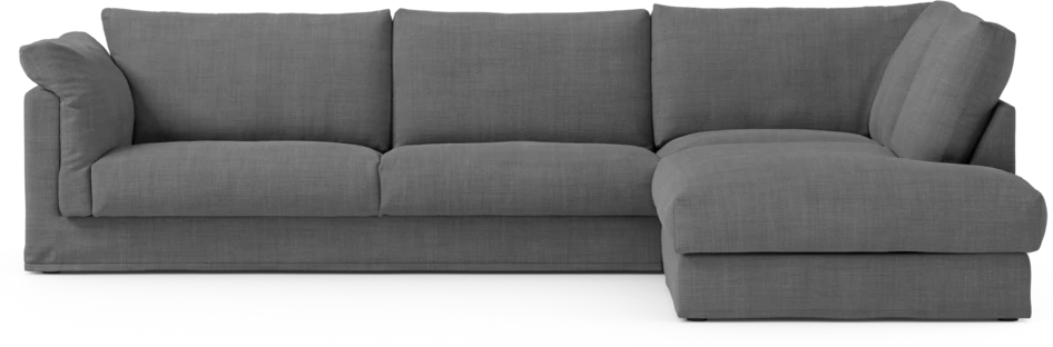 Cherrie Klädsel - Klädsel till 3-sits soffa med divan höger - Grå