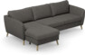 County - 3-sits soffa med flyttbar schäslong - Brun