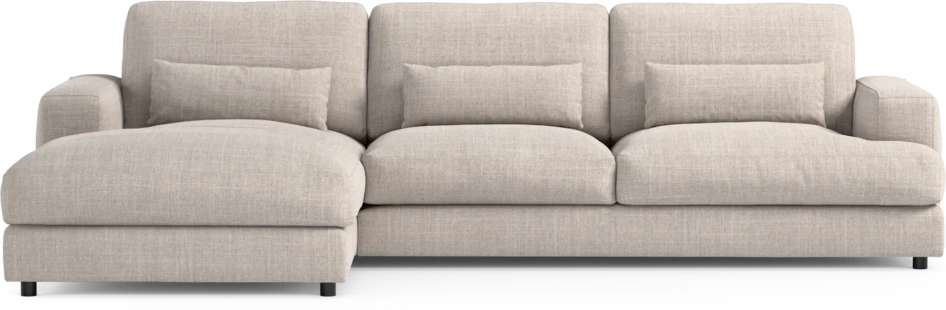 Noma - 3-sits soffa med schäslong vänster - Beige