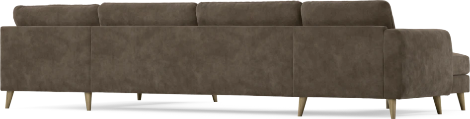 Bridge - 3-sits soffa med schäslong vänster och divan höger - Brun