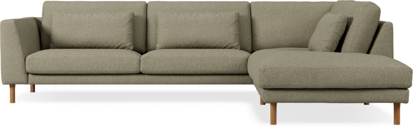 Willow - 3-sits soffa med divan höger, fast klädsel - Beige