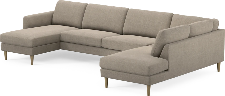 Bridge - 3-sits soffa med schäslong vänster och divan höger - Beige