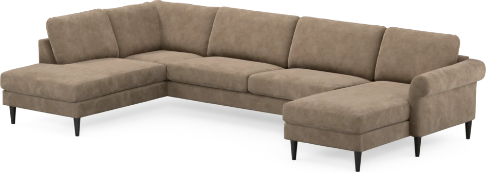 Bridge - 3-sits soffa med divan vänster och schäslong höger - Beige
