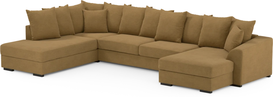 Town - 3-sits soffa med divan vänster och schäslong höger - Gul