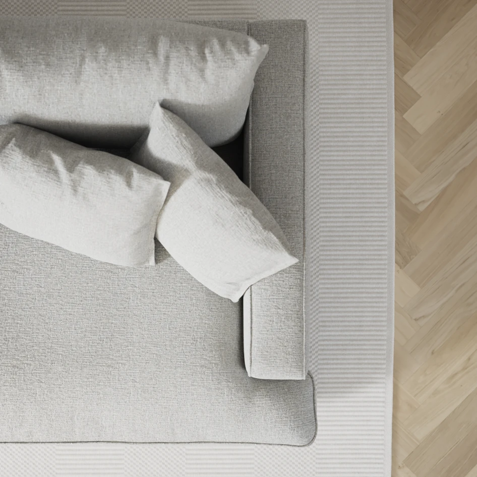 Rossi - 1,5-sits med armstöd vänster - Grå