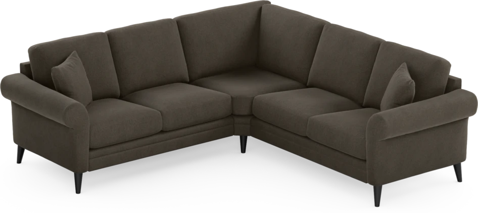 Eden - Hörnsoffa, 2+2-sits - Brun