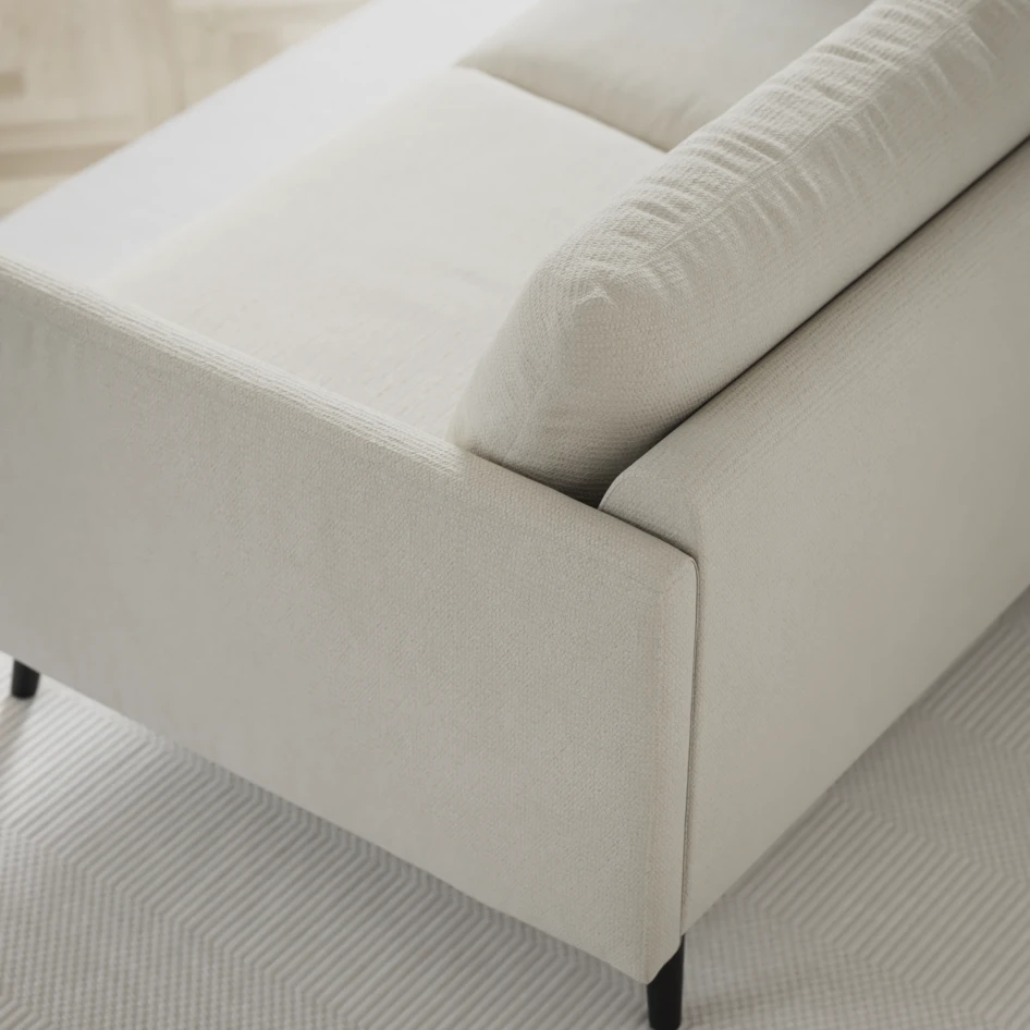 Madison Lux - 2-sits soffa med divan vänster och schäslong höger - Vit