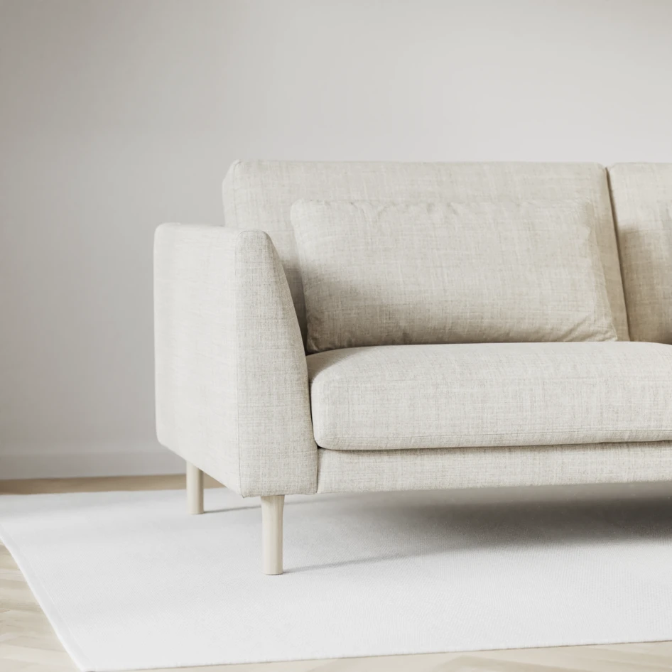 Willow - 3-sits soffa med divan höger, fast klädsel - Beige