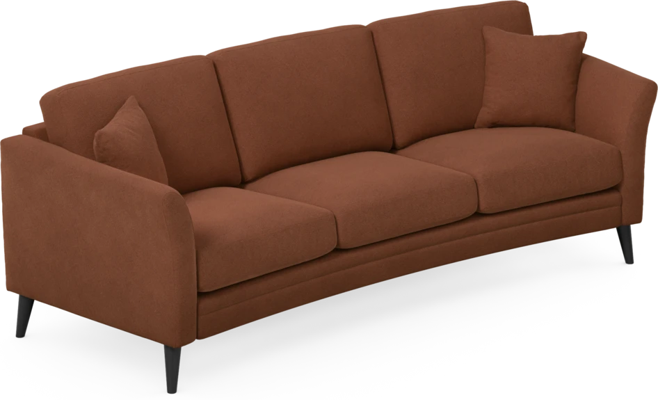 Eden - 3-sits soffa svängd - Orange