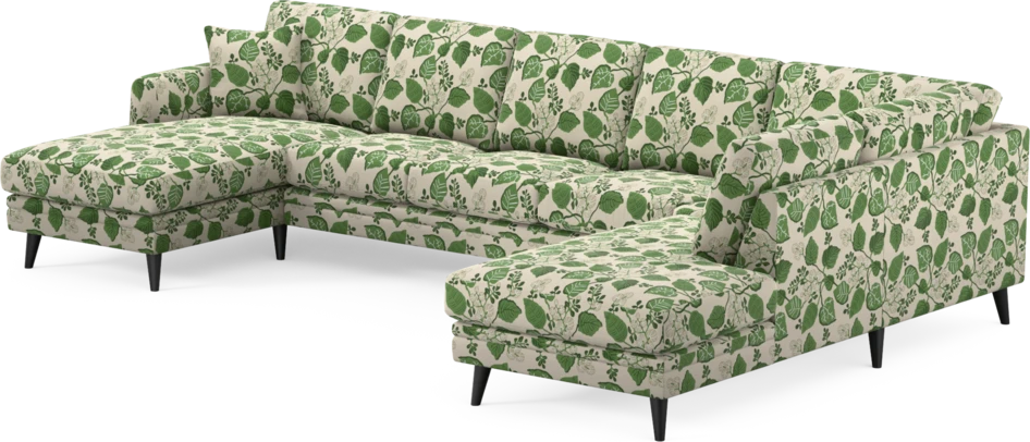 Eden - 3-sits soffa med schäslong vänster och divan höger - Flerfärgad