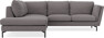 Madison - 2-sits soffa med divan vänster - Grå