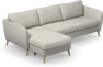 County - 3-sits soffa med flyttbar schäslong - Grå