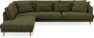 Harper - 3-sits soffa med divan vänster - Grön