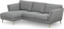 Madison Lux - 2-sits soffa med schäslong vänster - Grå