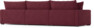 Rossi - 3-sits soffa med schäslong höger - Röd