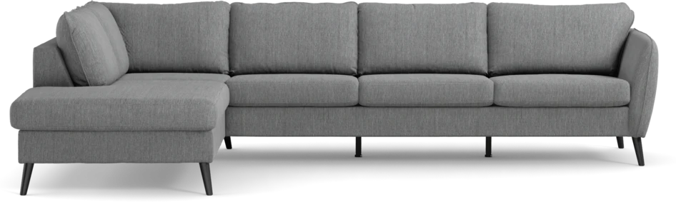 County - 3-sits soffa med divan vänster - Grå