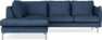 Madison - 2-sits soffa med divan vänster - Blå