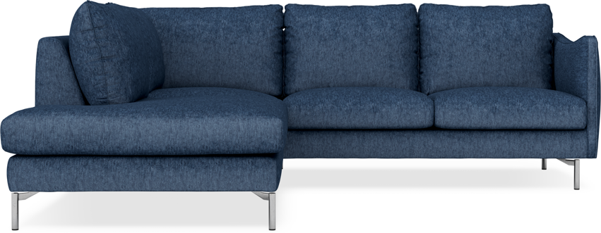 Madison - 2-sits soffa med divan vänster - Blå