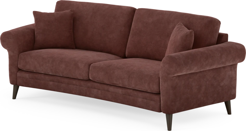 Eden - 2,5-sits soffa svängd - Röd