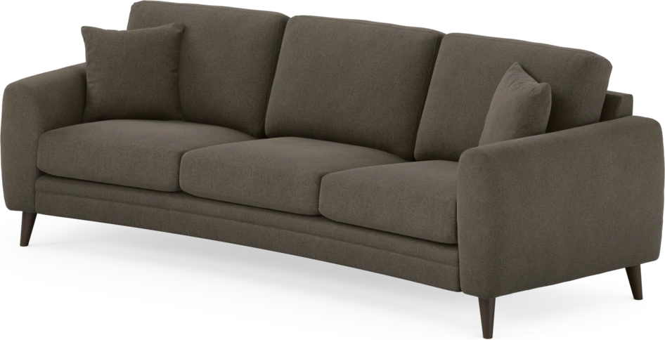 Eden - 3-sits soffa svängd - Brun