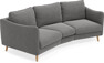 Madison - 3-sits soffa svängd, 70 cm - Grå