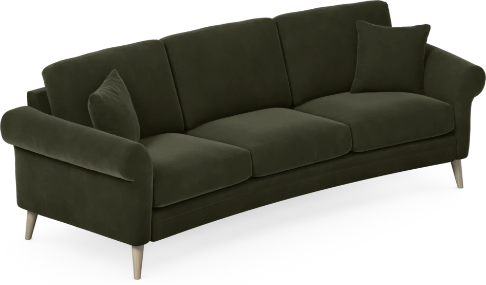 Eden - 3-sits soffa svängd - Grön