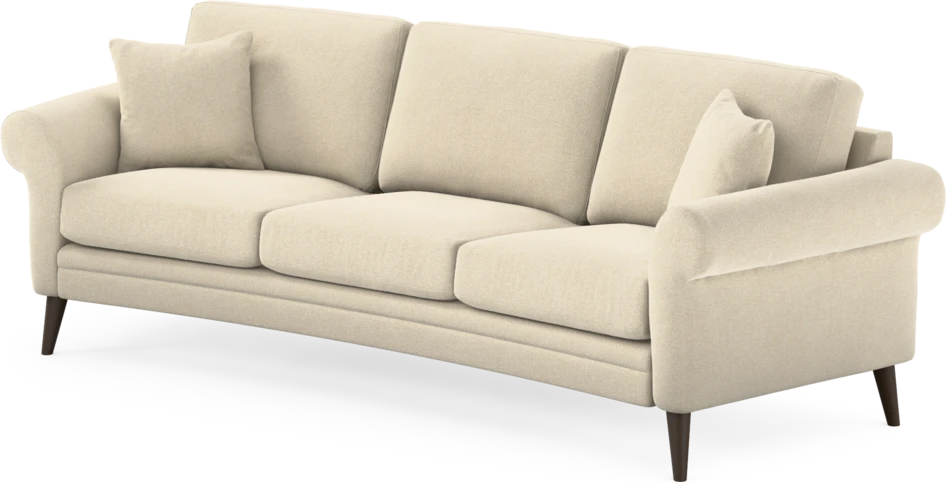 Eden - 3-sits soffa svängd - Beige
