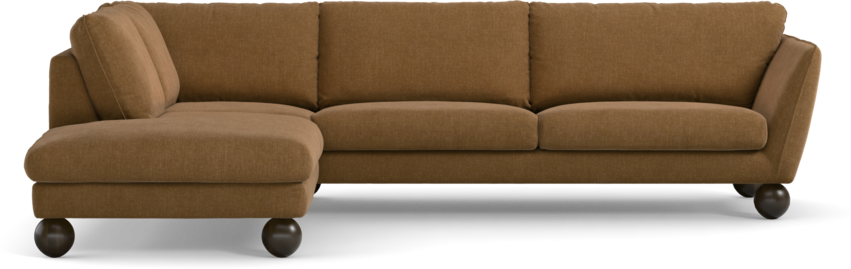 Madison - 3-sits soffa med divan vänster - Brun