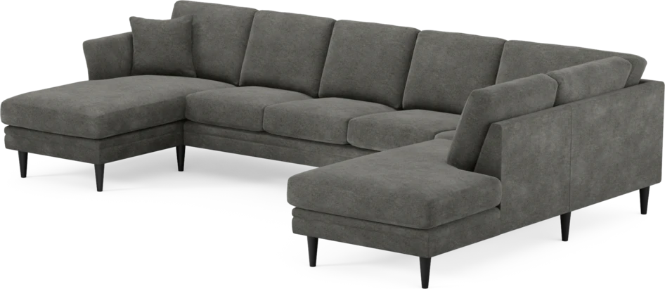 Eden - 3-sits soffa med schäslong vänster och divan höger - Grå