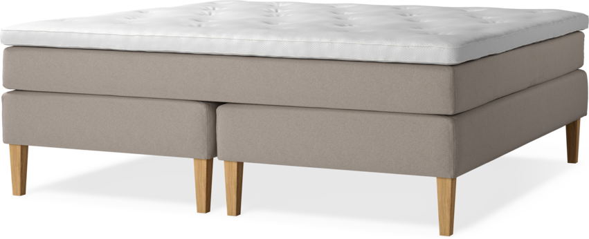 Delux Sense - Kontinentalsäng, dubbelsäng med bäddmadrass - Beige