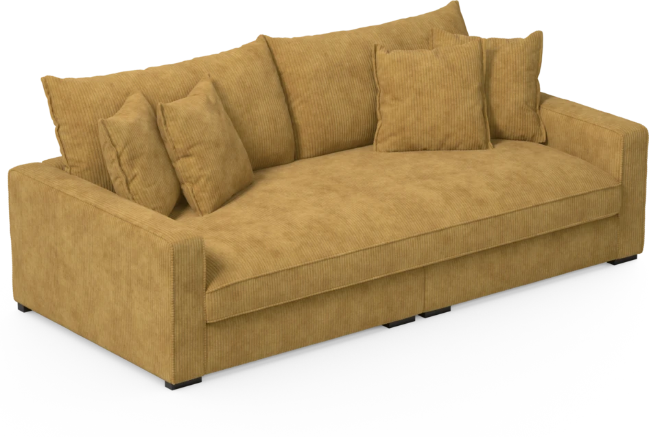 Rossi - 3-sits soffa, hel dyna - Gul