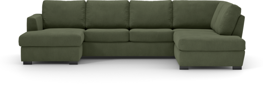 Friday - 3-sits soffa med schäslong vänster och divan höger - Grön