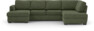 Friday - 3-sits soffa med schäslong vänster och divan höger - Grön