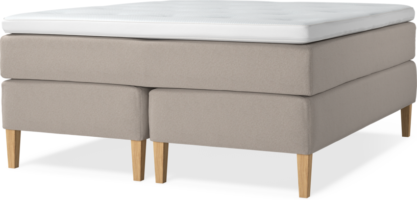 Delux Exclusive - Kontinentalsäng, dubbelsäng med bäddmadrass - Beige