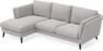 Madison Lux - 2-sits soffa med schäslong vänster - Grå