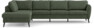County - 3-sits soffa med divan vänster - Grön