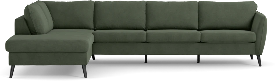 County - 3-sits soffa med divan vänster - Grön