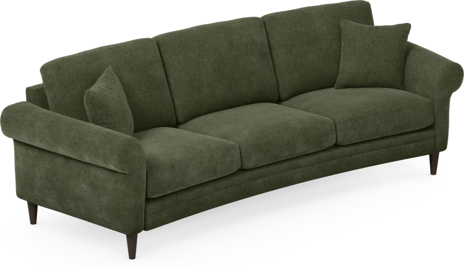 Eden - 3-sits soffa svängd - Grön