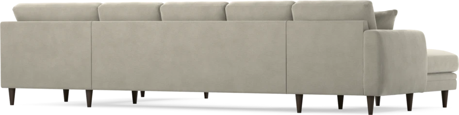 Eden - 3-sits soffa med schäslong vänster och divan höger - Brun