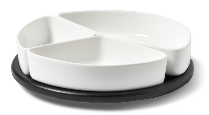 Adella - Serveringsset, H 6,8 Ø 25 cm - Vit