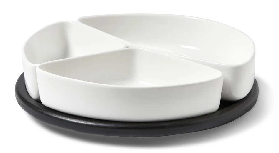 Adella - Serveringsset, H 6,8 Ø 25 cm - Vit
