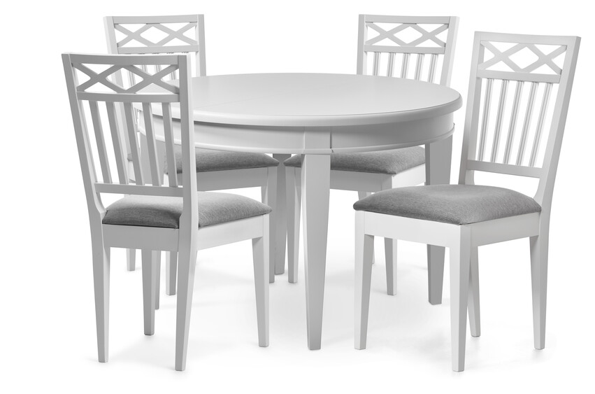 Wilma - Matgrupp med 4 stolar Wilma - Grå