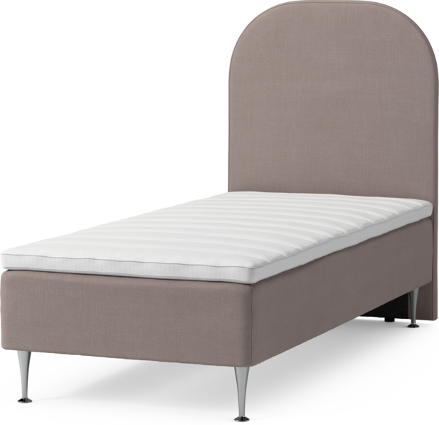 Roma Family - Ramsäng, enkelsäng med bäddmadrass och sänggavel slät, B 90-120