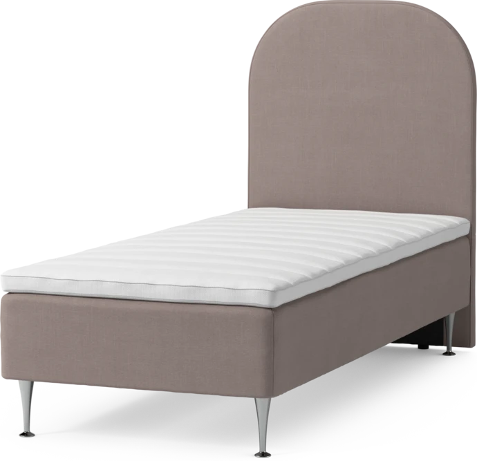 Roma Family, Ramsäng, enkelsäng med bäddmadrass och sänggavel slät, B 90-120