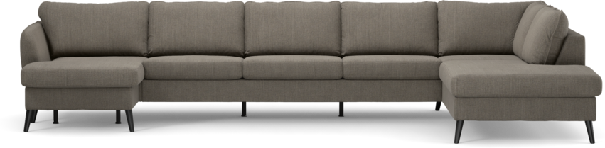 County - 4-sits soffa med schäslong vänster och divan höger - Brun